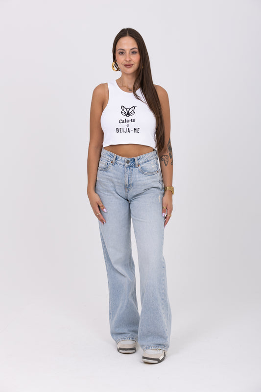 CROP TOP CALA-TE E BEIJA-ME