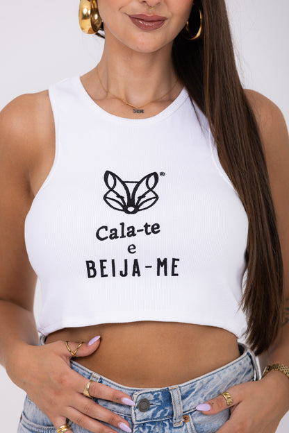 CROP TOP CALA-TE E BEIJA-ME